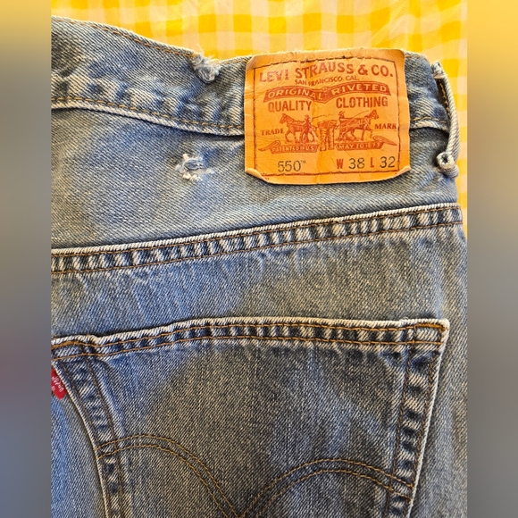 Levi's Men's Straight Fit Blue Jeans - Picture 6 of 6